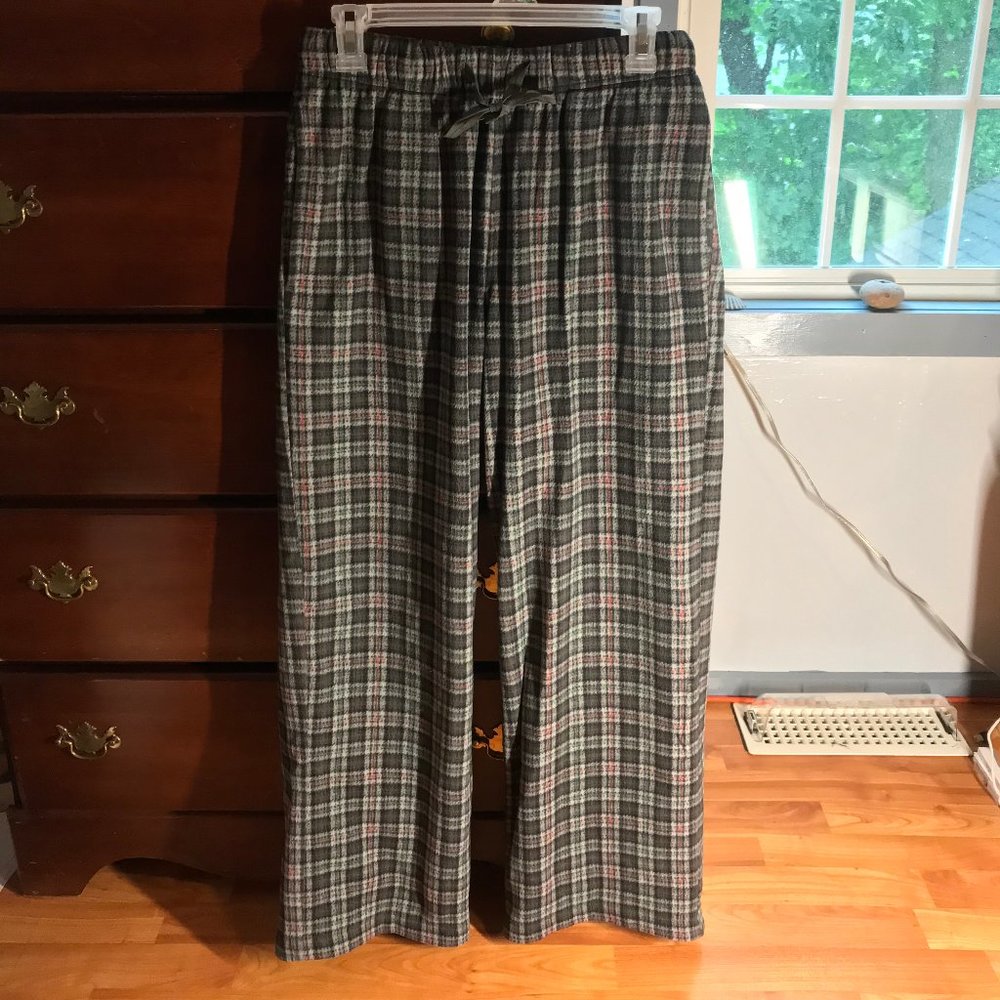 Pajama Pants Plaid Gray